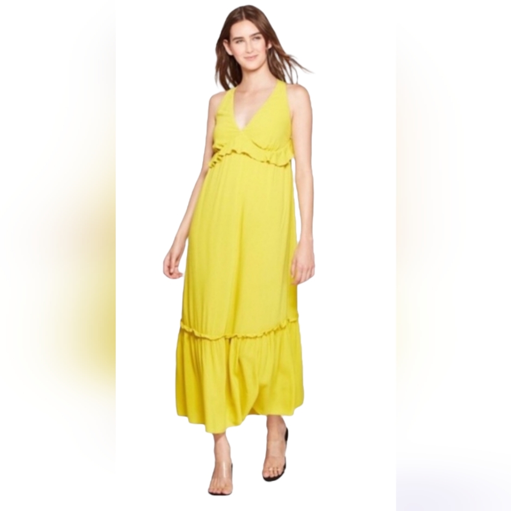 ADORABLE Who What Wear Yellow Ruffle Maxi Size 2X
